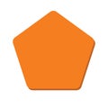 Pentagon 2D basic shape vector illustration, math geometric shape