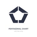 pentagonal chart icon on white background. Simple element illustration from UI concept