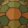 Pentagonal and hexagonal shapes with a resemblance to a turtle Royalty Free Stock Photo