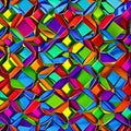 Pentagonal Patterns: An image of a geometric pattern created with pentagons, in a mix of bright and muted colors1, Generative AI