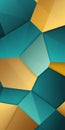 Pentagonal Shapes in Teal Goldenrod