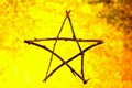 Pentagram made of branchesÃ¢â¬â the Pentagon. in Ancient Babylon meant the power of the ruler, the esoteric practices of the symbol