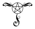 Pentagram occult symbol Royalty Free Stock Photo