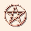 Pentagram occult symbol Royalty Free Stock Photo