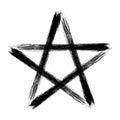 Pentagram occult symbol Royalty Free Stock Photo