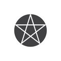 Pentagram or pentalpha vector icon Royalty Free Stock Photo