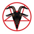 Pentagram Satanic goat head - satanic symbol