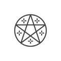 Pentagram star outline icon