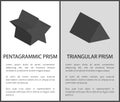 Pentagrammic and Triangular Prism Solid Figures