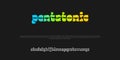 Pentatonic alphabet fonts. Typography minimalist urban digital