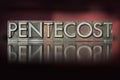 Pentecost Letterpress Royalty Free Stock Photo