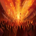 Pentecost: A Powerful Image of the Holy Spirit Descending as Tongues of Fire Royalty Free Stock Photo