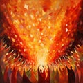 Pentecost: A Powerful Image of the Holy Spirit Descending as Tongues of Fire Royalty Free Stock Photo