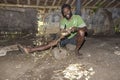 Pentecost, Republic of Vanuatu, July 21st, 2014, Indigenous men