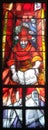 Pentecost, stained glass window by Sieger Koder in church of St Bartholomew in Leutershausen, Germany Royalty Free Stock Photo