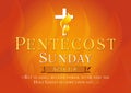 Pentecost sunday card Royalty Free Stock Photo