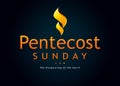 Pentecost Sunday flame card Royalty Free Stock Photo