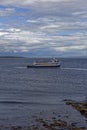 The Pentland Venture, beginning to make way and moving ahead after exiting the small harbour at John OÃ¢â¬â¢Groats. Royalty Free Stock Photo