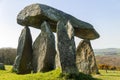 Pentre Ifan prehistoric megalithic stone burial chamber Royalty Free Stock Photo