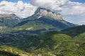 Penya Montanyesa in the Aragonese Pyrenees, Spain. Royalty Free Stock Photo