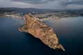 Penyal d Ifac Natural Park and Calpe cityscape. Spain Royalty Free Stock Photo