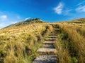 Pen-y-ghent mountain with path Royalty Free Stock Photo