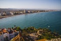 Penyscola village views from the castle, province of Valencia Sp Royalty Free Stock Photo