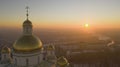 Winter landscape, Penza city. Church in Russia. Penza city in Russia, winter landscape from a height. Dawn in Penza