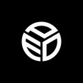 PEO letter logo design on black background. PEO creative initials letter logo concept. PEO letter design