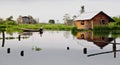 Peole rowing boat on Inle lake in Shan, Myanmar