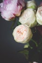 Peonies and roses bouquet. Shabby chic pastel bouquet