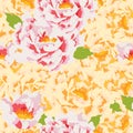 Peony flower full seamless pattern