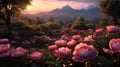 Peony garden