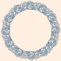 Peony round frame