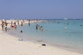 Peopke visiting beach island in Hurghada