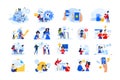 Set of modern flat design people icons Royalty Free Stock Photo