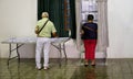 Activity at Polling station during elections day in Spain