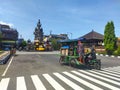 People activity under the great blue sky in klungkung, Bali.