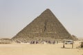 People admiring Pyramid of Menkaure