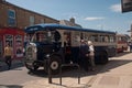 People admiring a vintage bus at Fenland Busfest 2023, Whittlesey, Peterborough, UK Royalty Free Stock Photo