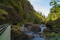 People along Tanner Creek in the Columbia River Gorge