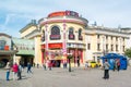 People in amusement park Prater, Vienna, Austria Royalty Free Stock Photo