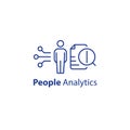 People analytics concept, personal data processing, resignation prediction, performance assessment, human resources