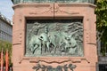 People and animal statues at Castle Square in Stuttgart, Germany