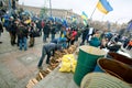 People on the anti-government demonstration occupide main Maidan square in Kyiv