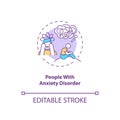 People with anxiety disorder concept icon