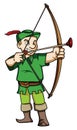 People archer cartoon design illustration