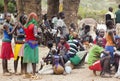 People from Ari tribe at village market. Bonata. Omo Valley. Ethiopia.