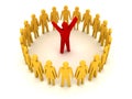 People around leader. Success. Royalty Free Stock Photo