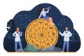 People with astrology signs concept Royalty Free Stock Photo